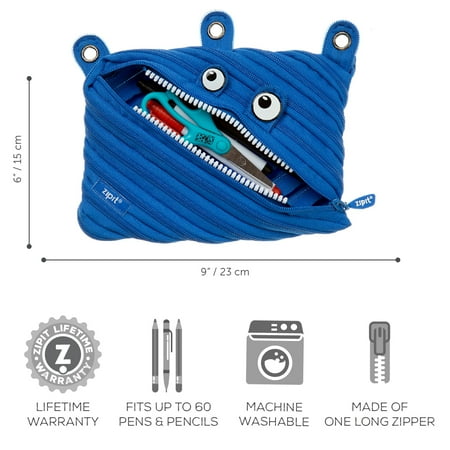 Monster Pencil Case Blue - ZIPIT