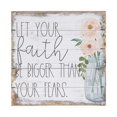 thumbnail image 1 of Simply Said Inc Perfect Pallet Petites Inspirational Faith Sign – Let Your Faith Be Bigger Than Your Fears – Letrero De Madera De 8.0 X 8.0 In – Hecho En Estados Unidos – Pet15948, 1 of 5