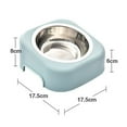 thumbnail image 7 of SPRING PARK Cat Dog Pet Bowl Stainless Steel Inclined Non Slip Splash-Proof Pet Puppy Food Water Feeding Dish, 7 of 7