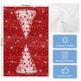 thumbnail image 5 of Red Christmas Tree Kitchen Towels Set of 3, Water Absorbent Dish Towel, Vintage Balls Snowflake Xmas Tree Decorative Hand Towels - Quick Drying Cloth for Cooking Baking, 18x28 Inch, 5 of 8