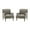 GREY, variant on Wooden Armchair Nailhead Trim Carved Legs Comfy Accent Chair Tufted Back Home Living Room Grey