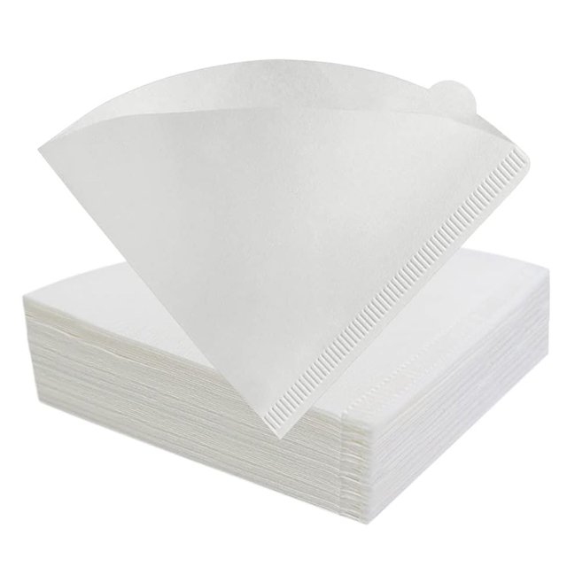 1 caja de 2 4 tazas para taza con filtro V60, papel de filtro de café V, caja de Color neutro, 100 piezas de papel de filtro de café hecho a mano