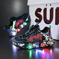 thumbnail image 2 of Niños Spiderman Zapatos con Luces Led Bebés Niños Niñas Transpirables Moda Intermitentes Zapatos Deportivos Zapatos Deportivos para Correr Zapatos para Niños Pequeños-Azul-27 Sincero Electrónica, 2 of 3
