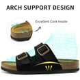thumbnail image 3 of Ecetana Women's Sandals Comfortable Flat Sandals for Women Open Toe Slide for Women with Adjustable Buckle, 3 of 5