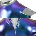 thumbnail image 4 of QQAMB Alien Costume for Girls Shiny Metallic Cap Sleeve Pleated Casual Dress Theme Party Fancy Dress, 4 of 6