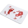 thumbnail image 1 of Alfombra de baño de Halloween con huella de sangre Operazone impresa con huella de sangre, alfombra de baño de color, alfombra antideslizante para Halloween, 1 of 7
