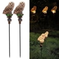 thumbnail image 5 of Lámpara Luces solares LED búho césped estacas patio arte hogar jardín decoración (marrón), 5 of 5