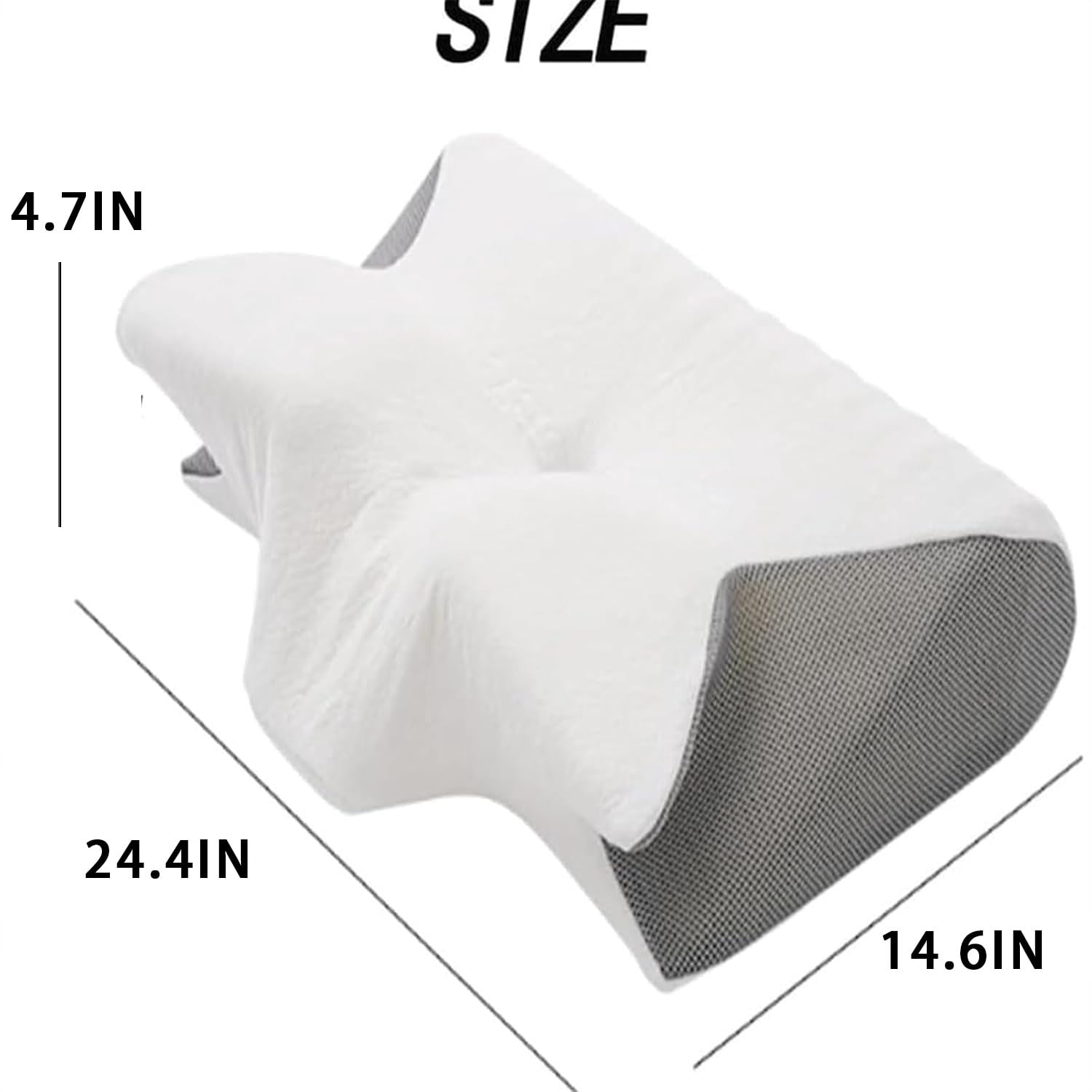 Sleep Apnea Pillow, Upgraded Cervical Pillow - All-Night Neck Support, Stop Snoring, For Neck Pain Relief, Improve Sleep for Side Sleepers, Back Sleepers, Stomach Sleepers,Gray