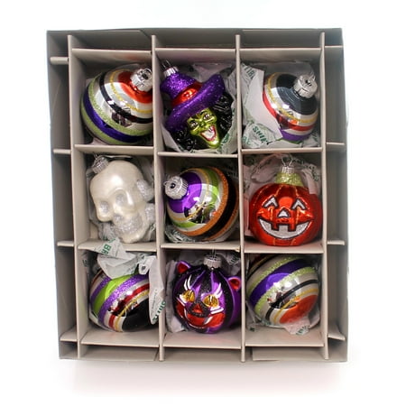 Radko Glass Ornament - Christopher Radko HALLOWEEN FIGURES & ROUNDS Glass Shiny Brite Ornament 4026975