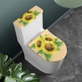 thumbnail image 3 of HELLHERO Sunflower Toilet Lid Seat Cover Elastic Installation for Bathroom Accessories Easy to Clean Toilet Lid Seat Cover Set, 3 of 8