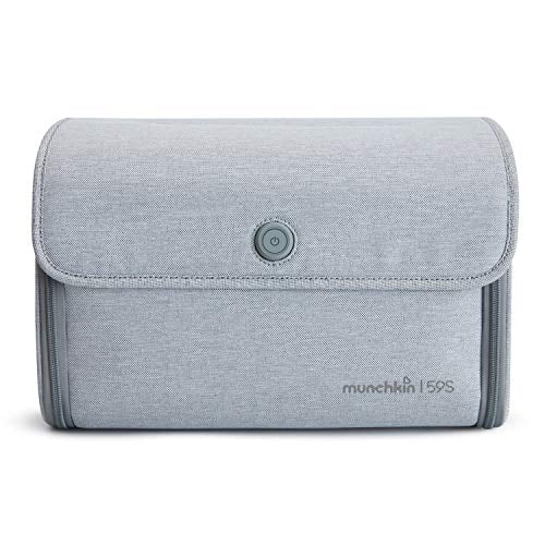 Munchkin Esterilizador UV y bolsa desinfectante, elimina hasta el 99% de gérmenes, virus y bacterias, 21 LED UV-C, limpiador para productos infantiles y de juguete para bebés