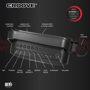 Croove Boombox Party Speaker with Microphone - Portable Bluetooth Sound System
