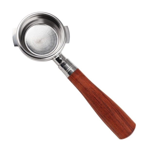 Inteprter Manija de máquina de café de malla fina sin fondo Universal portafiltro 58mm fabricante de cuencos de orejas empuñadura de mano filtrado Juegos de servir café y té Tipo 2 Inteprter HA064517-02