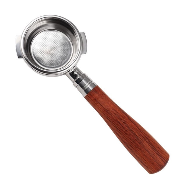 Bearachild Manija de la máquina de café Presión profesional Sin fondo Portafiltro universal Acero inoxidable Tazón de polvo Fabricante Cesta Bar Juegos de servir café y té Tipo 2 Bearachild HA064517-02