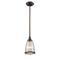 thumbnail image 1 of Halophane 1-Light Pendant In Aged Bronze, 1 of 2