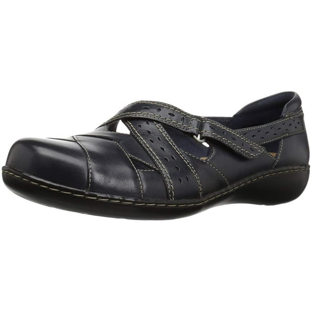 Clarks Clarks Womens Ashland Spin Leather Closed Toe Mary Jane Flats