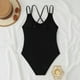 thumbnail image 4 of Trajes de baño de una pieza para mujer Traje de baño de color sólido para mujer Bikini femenino con traje de baño sin tirantes traje de baño para mujer, 4 of 6