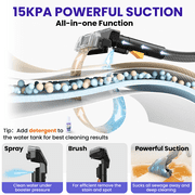 INSE Portable Spot Stain Cleaner for Upholstery and Carpet, Includes 8.5oz Deep Clean Pro Formula, C7
