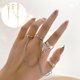 thumbnail image 2 of Qarigey Kit de anillo Punk para mujer con cadena larga, anillos ajustables con apertura de joyería, regalos portátiles para novias para fiesta de Ropa, zapatos y accesorios Miscelánea Typ 2 Qarigey AP009954-02, 2 of 6