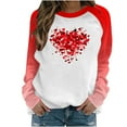 thumbnail image 2 of Ftwytp Valentine's Day Women's Sweatshirt Crew Neck Print Long Sleeve Casual Tops Comfy Sweatshirts New Long Sleeved Sweatshirt Pullover Sweatshirts, 2 of 5
