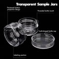 thumbnail image 3 of 3 Gram Sample Containers with Lids, 200 Count Clear Sample Jars, Empty Lip Balm Containers, Mini Cosmetic Containers with Lids, Makeup Travel Containers with Labels, Mini Disposable Spatulas, 3 of 8
