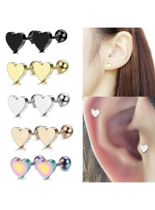 Heart shaped helix earring deals