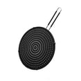 thumbnail image 2 of Heat Insulation Cooling Mat, Silicone Splatter Screen Pan Cover With Handle For Cooking And Frying(1pc, Black), 2 of 5