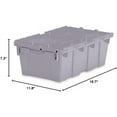 thumbnail image 2 of Medium Storage Tote with Lid 19.7" L x 11.8" W x 7.3" H - Gray, 2 of 2
