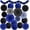 Black Navyblue, variant on Fiesta Party Decorations, Multicolored Paper Pompoms Fan Garlands for Mexican Party Cinco De Mayo Luau Event Birthday Holi Decorations Colorful Rainbow Party Supplies
