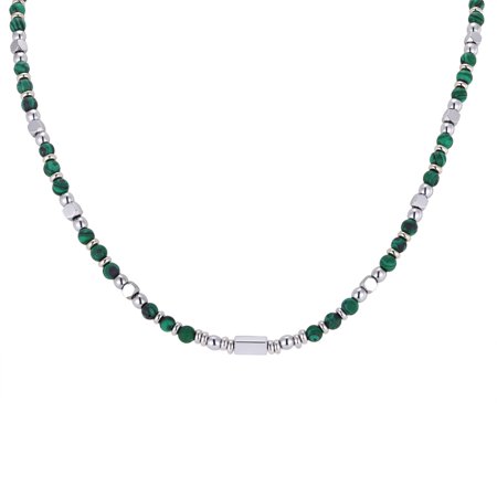 VNOX Malachite Choker Necklace for Women – Handmade Boho Beaded Gemstone Jewelry, Western Adjustable Choker, Unique Gift for Her