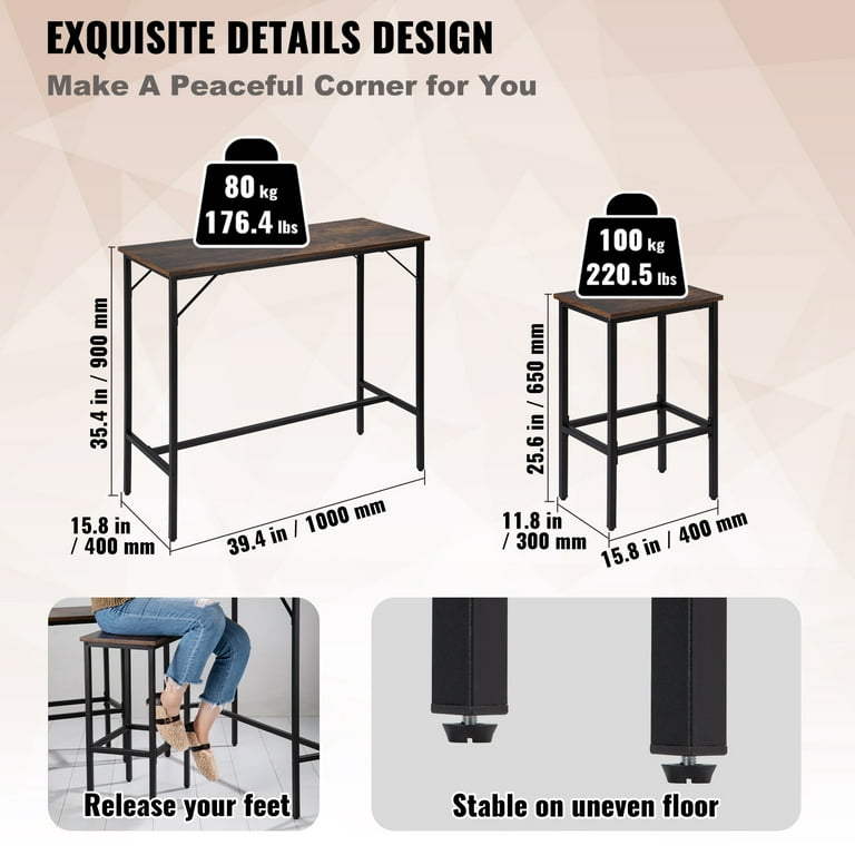 VEVOR Bar Table Set 39