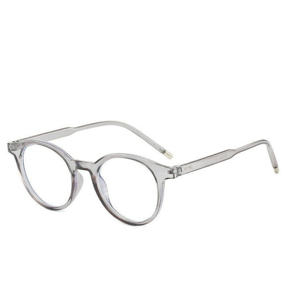 Unisex Round Glasses Anti Blue Light Protection for Eye Strain Relief Clear Vision and Trendy PC Frame Eyeglasses Full