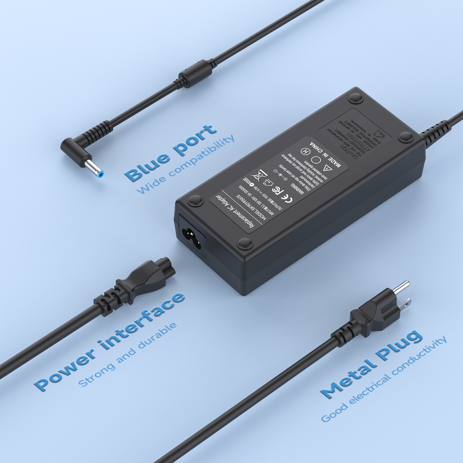 HP 120W Power Adapter 19.5V 6.15A AC Adapter for HP USB-C Dock G5 5TW10AA, 5TW10UT, 5TW10AA#ABB, 5TW10UT#ABA; USB-C/A Universal Dock G2 5TW13AA; Envy 15 17 Series; Omen 15-5000 5100 Power Supply Cord