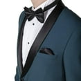 thumbnail image 2 of Adam Baker Men's 1944 Slim Fit Laydown Collar Convertible Cuff Tuxedo Shirt - Black - 16 4-5, 2 of 2