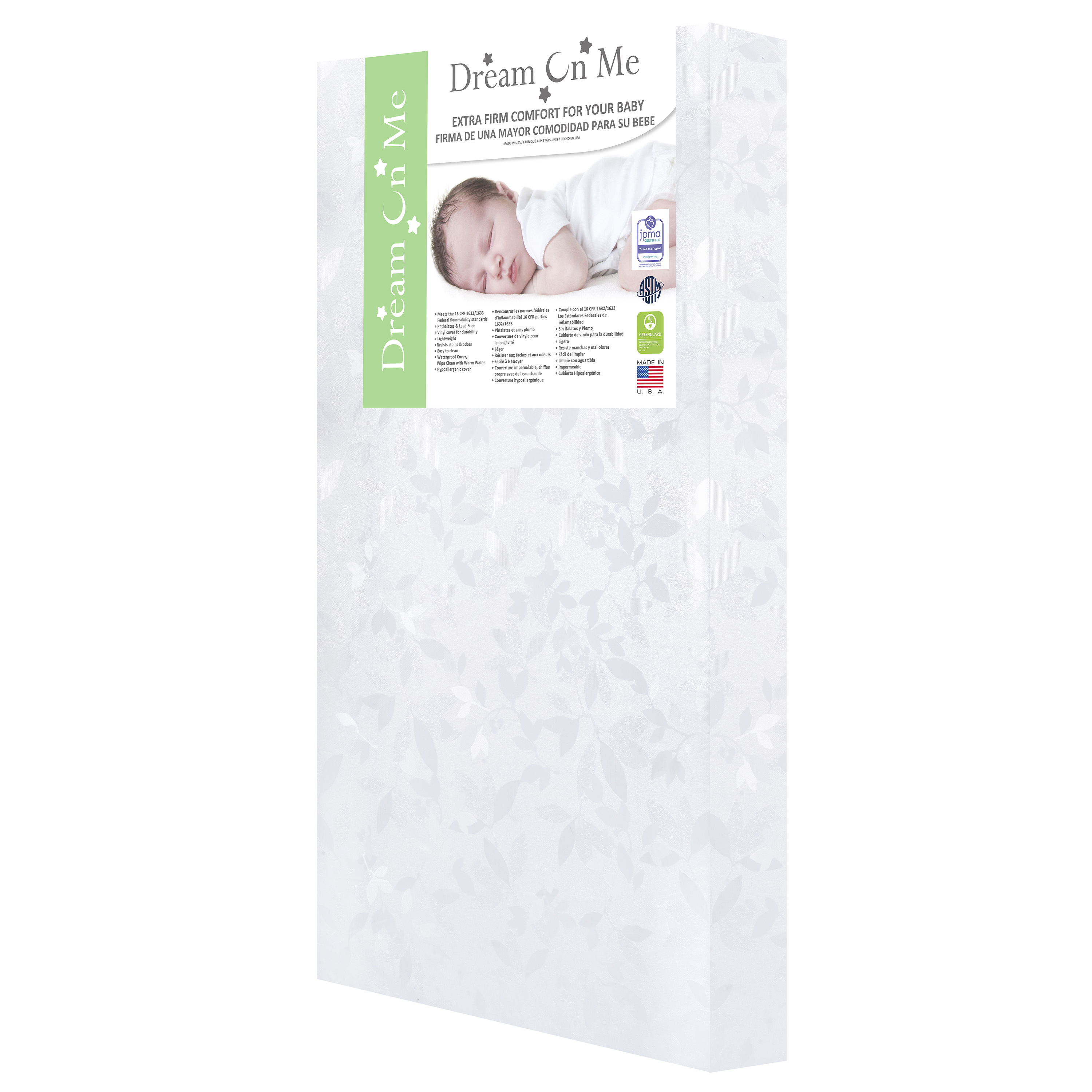 Dream On Me Jasmine 4 Inch Crib & Toddler Mattress photo 4