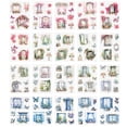 thumbnail image 2 of Clearance! Delayuji Alideco 20Pcs Vintage Scrapbook Stickers Set Flower Butterfly Flower Window Sticker Book for Adults Sticker Journaling Stickers for Scrapbooking One Size Yellow, 2 of 4