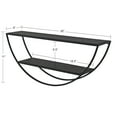 thumbnail image 2 of Kate And Laurel Half Circle Metal Floating Shelf, 25.98 In x 5.91 In, Black, 2 of 6