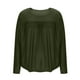 thumbnail image 5 of Blusas para mujer,Blusa informal de manga larga para mujer, talla grande, cuello redondo, tejido de poliéster, ideal para el hogar, sopatenor, 5 of 8