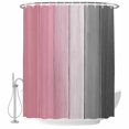 thumbnail image 2 of Shower Curtains for Bathroom, Pink Gray Ombre Waterproof Fabric Shower Curtain, Vintage Country Wooden Decorative Bathroom Curtain for Bathtub, 36"x72", No Hooks Included, 2 of 9