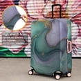 thumbnail image 4 of Green Purple Gold Marble Pattern Luggage Cover Fashion Suitcase Cover Baggage Covers Fit 25-28 Inch Luggage (Go Travel), 4 of 5