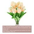 thumbnail image 5 of Uxcell 20pcs Tulips Artificial Flowers, Artificial Flowers Fake Tulip Stems Real Touch for Decoration (Light Champagne), 5 of 7