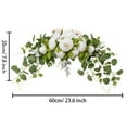 thumbnail image 2 of Wedding Arch Flowers, 24 Inch Rustic Artificial Floral Swag for Door Lintel, Green Leaves Rose Peony Sunflowers Table Centerpieces Home Decoration, 2 of 6