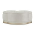 thumbnail image 4 of Michael Amini Malibu Crest Faux-Suede  Cocktail Ottoman - Doeskin/Chardonnay, 4 of 8