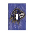 thumbnail image 1 of Panel de interruptores de pared con marco romano de cuero individual Ravens Switching Lights, interruptor de luz individual, doble o con tirador, 1 of 8