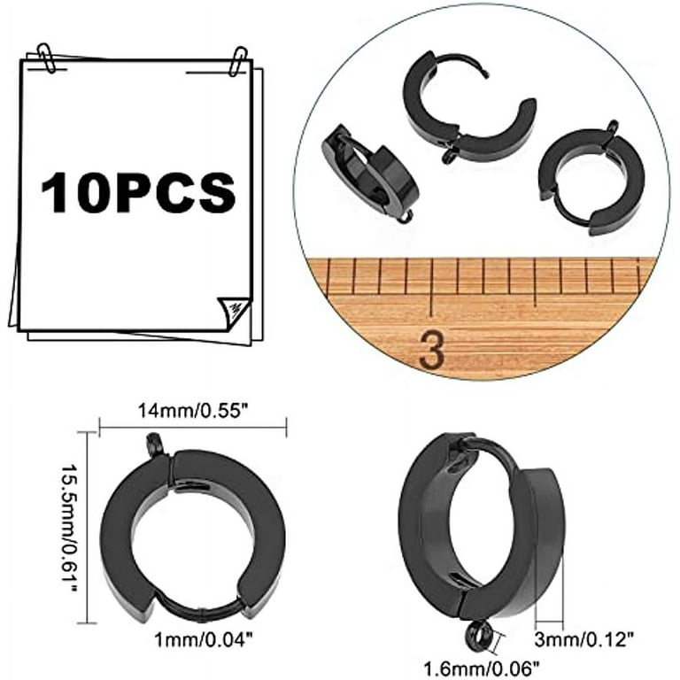 Hoop Earrings Stainless Steel 15.5mm Round Hoop Earrings Stainless Steel 15.5mm Round