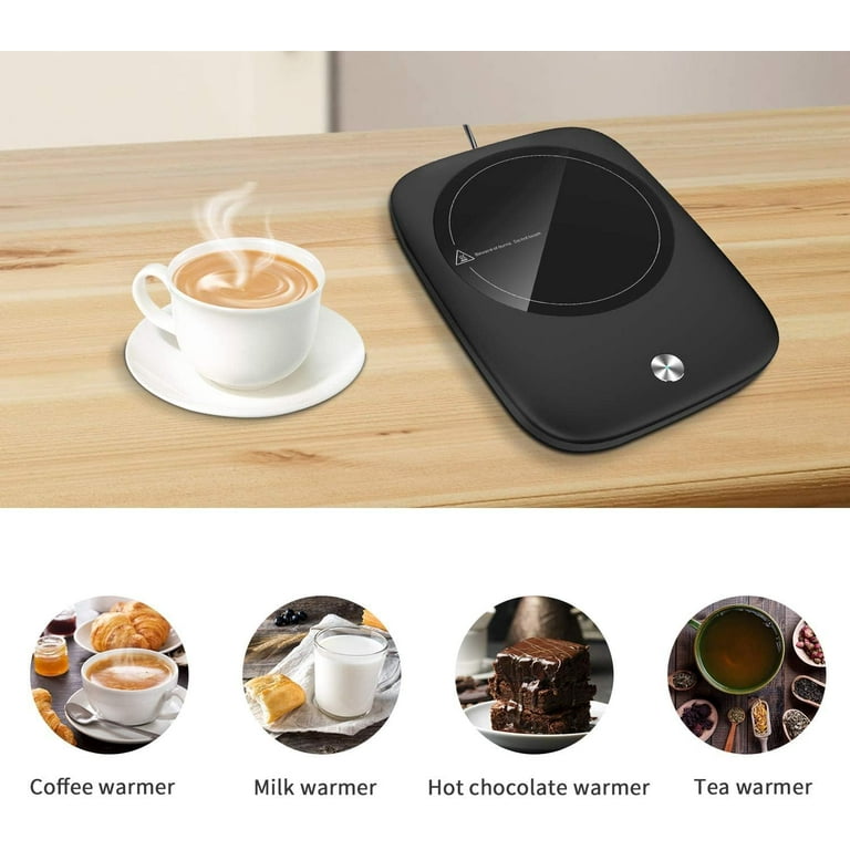 Coffee Mug Warmer with Auto Shut Off Gravity-Induction Electric Smart Cup  Warmer for Desk, Waterproof Beverage Plate for Heating Tea,Milk,Drink,Hot