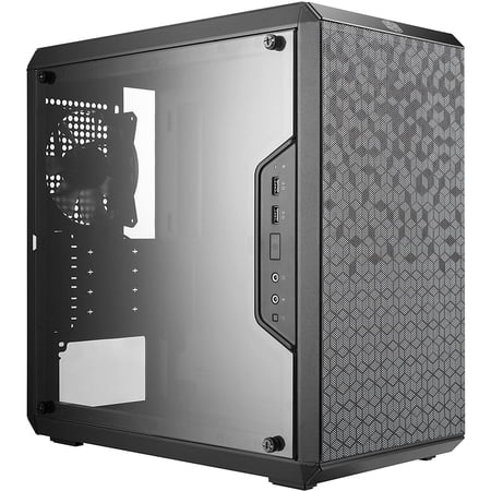 Cooler Master MCB-Q300L-KANN-S00 MasterBox Matx Tower w/ Magnetic Design Dust Filter, Transparent Acrylic Side Panel, Adjustable I/O And Fully Ventilated for Airflow,Black