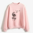 thumbnail image 4 of Oversized Sweatshirts for Women Dandelion Print Loose Crew Neck Cute Sweaters Casual Soft Comfortable Streetwear Fall Pullover Long Sleeve Tops 2025 Winter Outfits, 4 of 5
