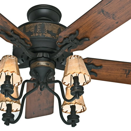 Hunter Fan 52 Rustic Ceiling With Light And Faux