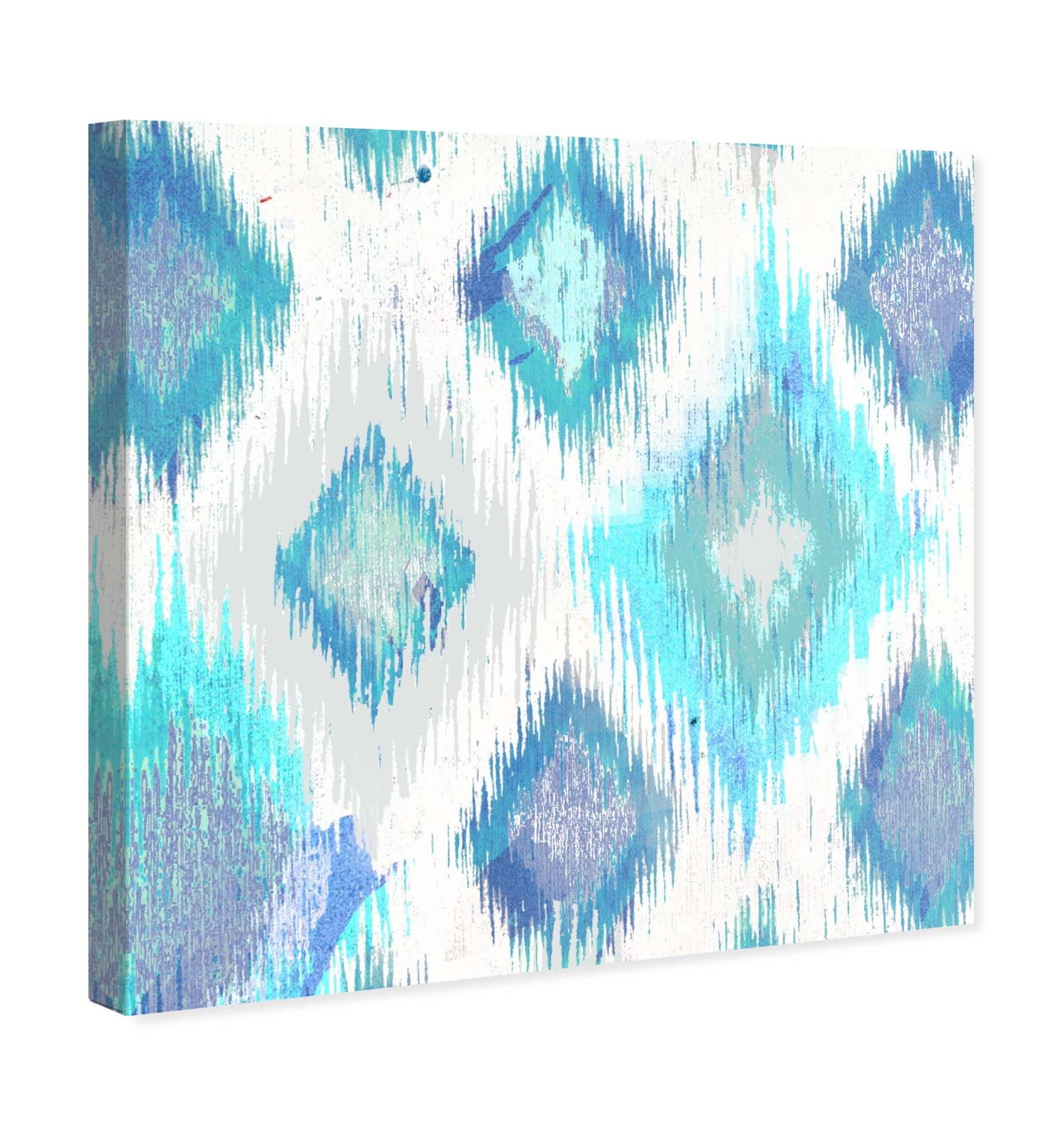 Wynwood Studio Abstract Wall Art Canvas Prints 'Del Mar' Geometric - Blue, White - image 2 of 5
